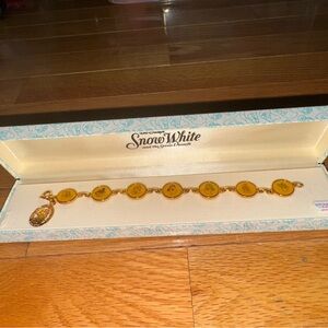 Authentic Disney World Snow White Bracelet gold plated vintage